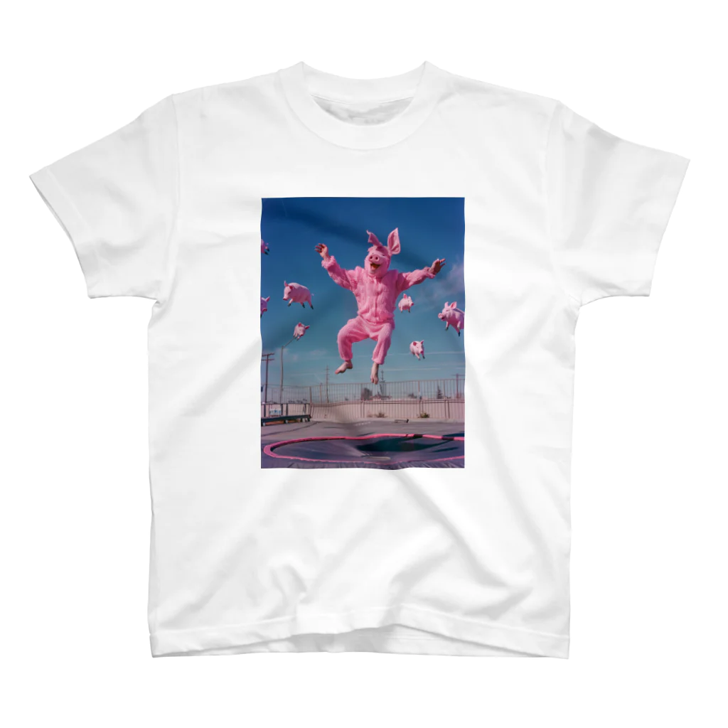 jumping animalのjumping pigs スタンダードTシャツ