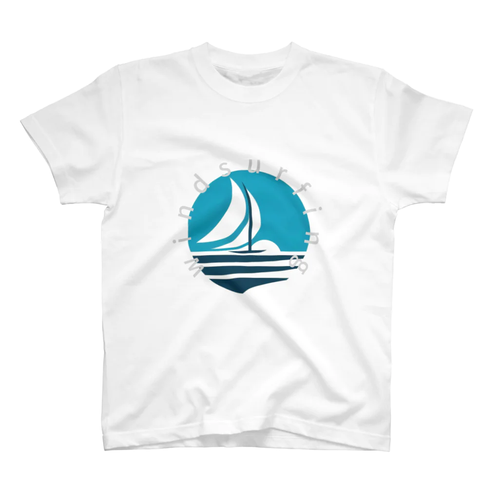 Mt_Pear_Designのwindsurfing bluecolor Regular Fit T-Shirt