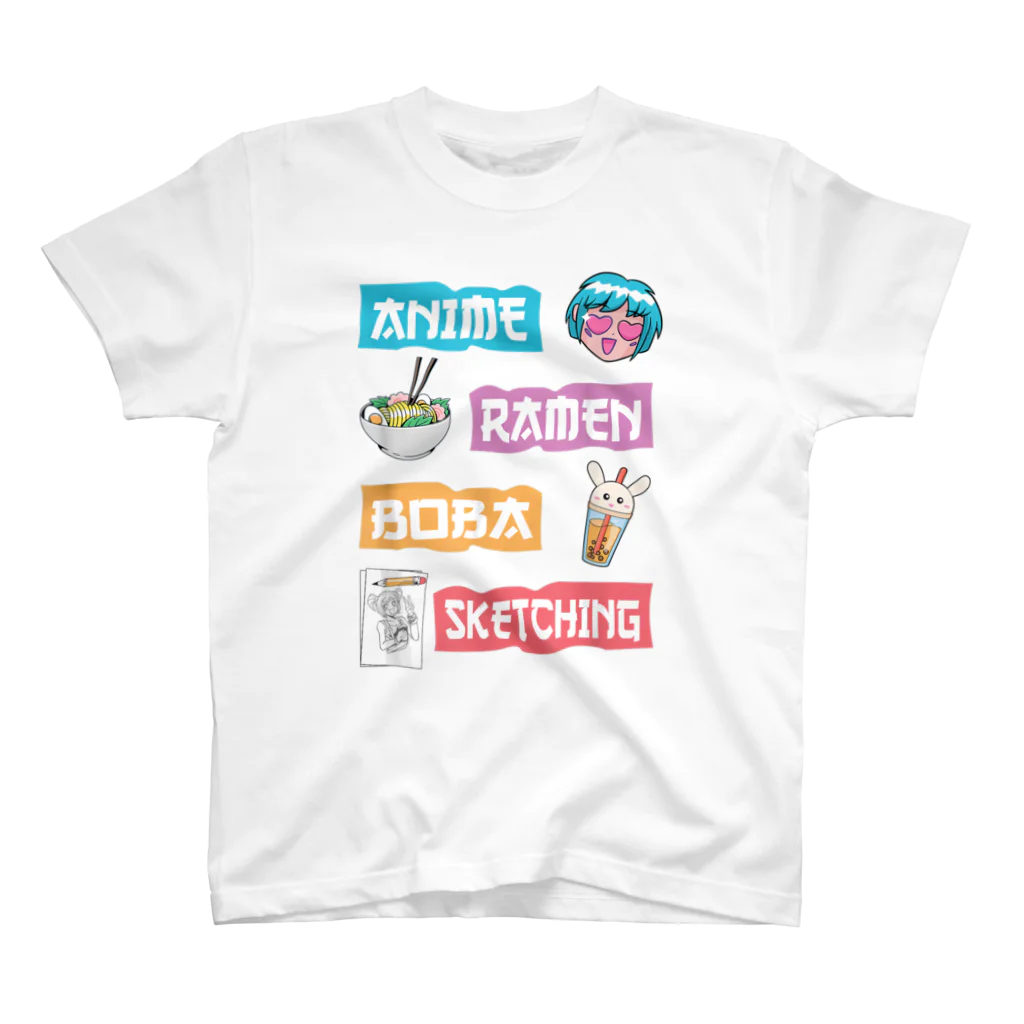 World_Teesのアニメラーメンボバスケッチング - かわいいアニメ愛好者のギフト Regular Fit T-Shirt