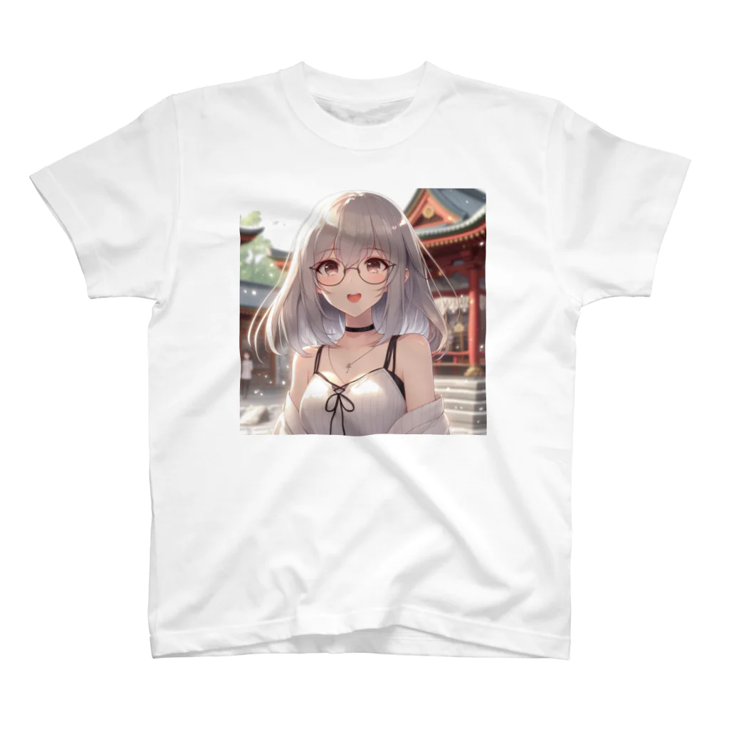 美少女silver girl'sの銀髪の女の子21 スタンダードTシャツ