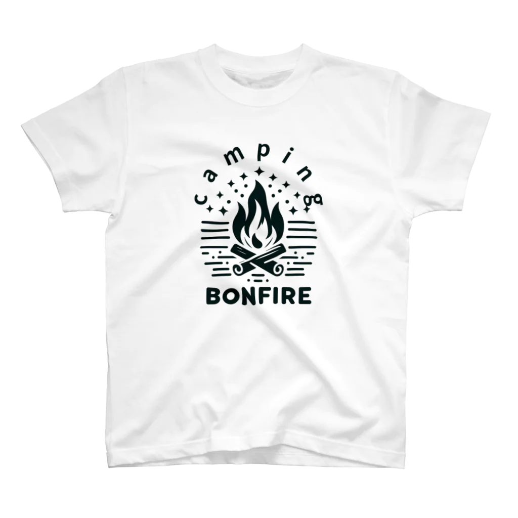 Mt_Pear_Designのcamping bonfire Regular Fit T-Shirt