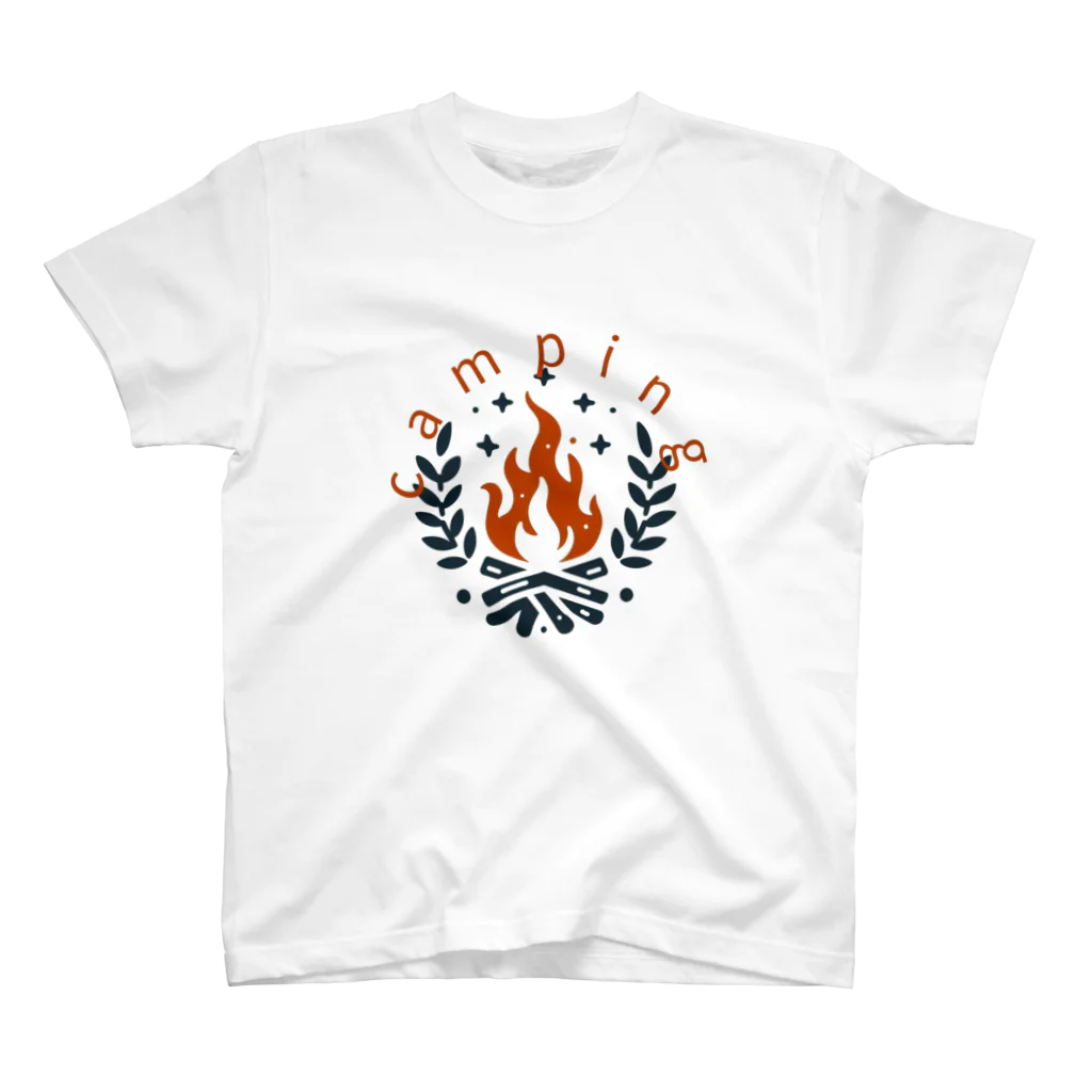 Mt_Pear_Designのcamping bonfireカラー Regular Fit T-Shirt