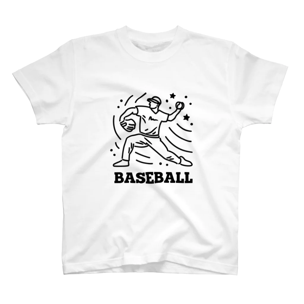 nndesignのBASEBALL LEFT PITCHER Regular Fit T-Shirt