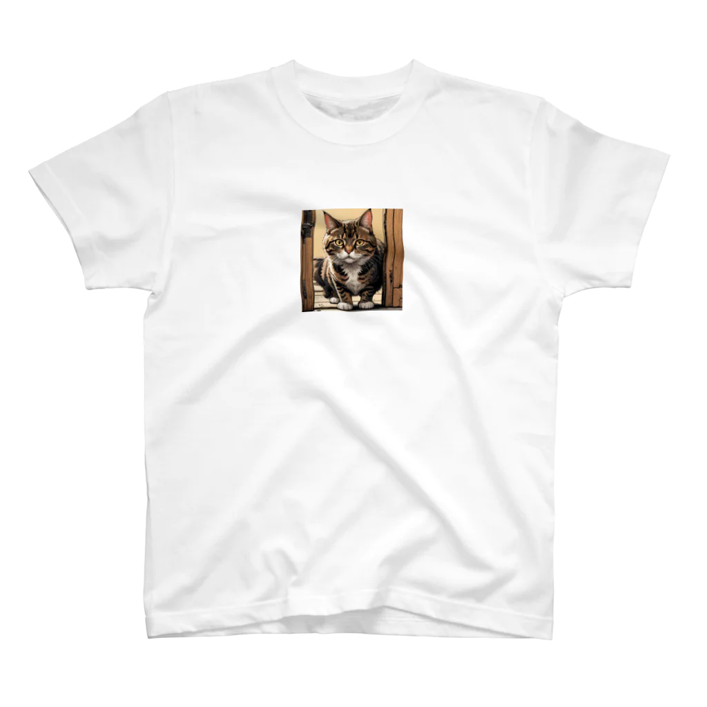 manaco-の覗き猫ちゃん スタンダードTシャツ