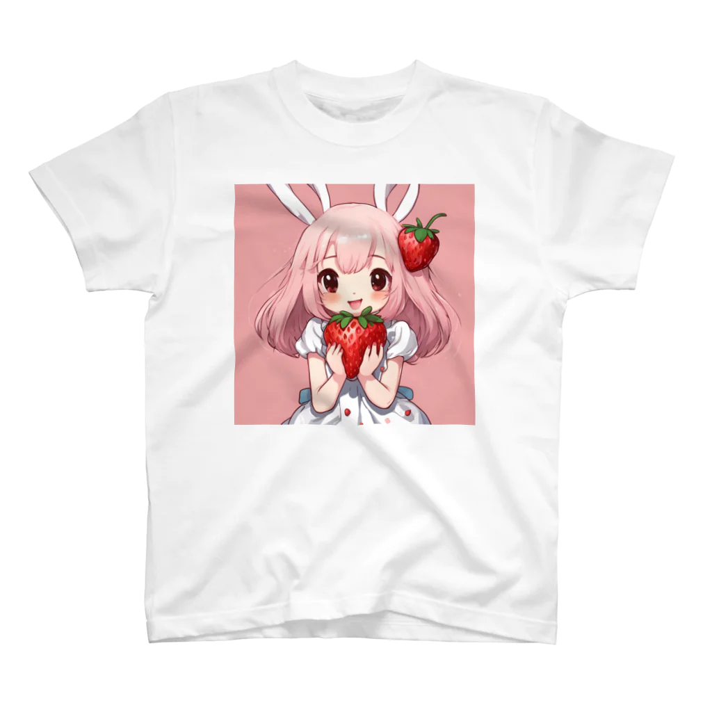 うさぎウサギのいちご大好き、うさみみチャコちゃん Regular Fit T-Shirt