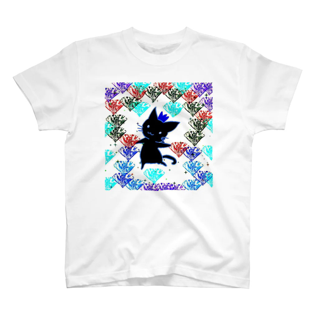 エネハピる〜🫧✨の🌹✨Dancing SHADOW Cat✨ スタンダードTシャツ