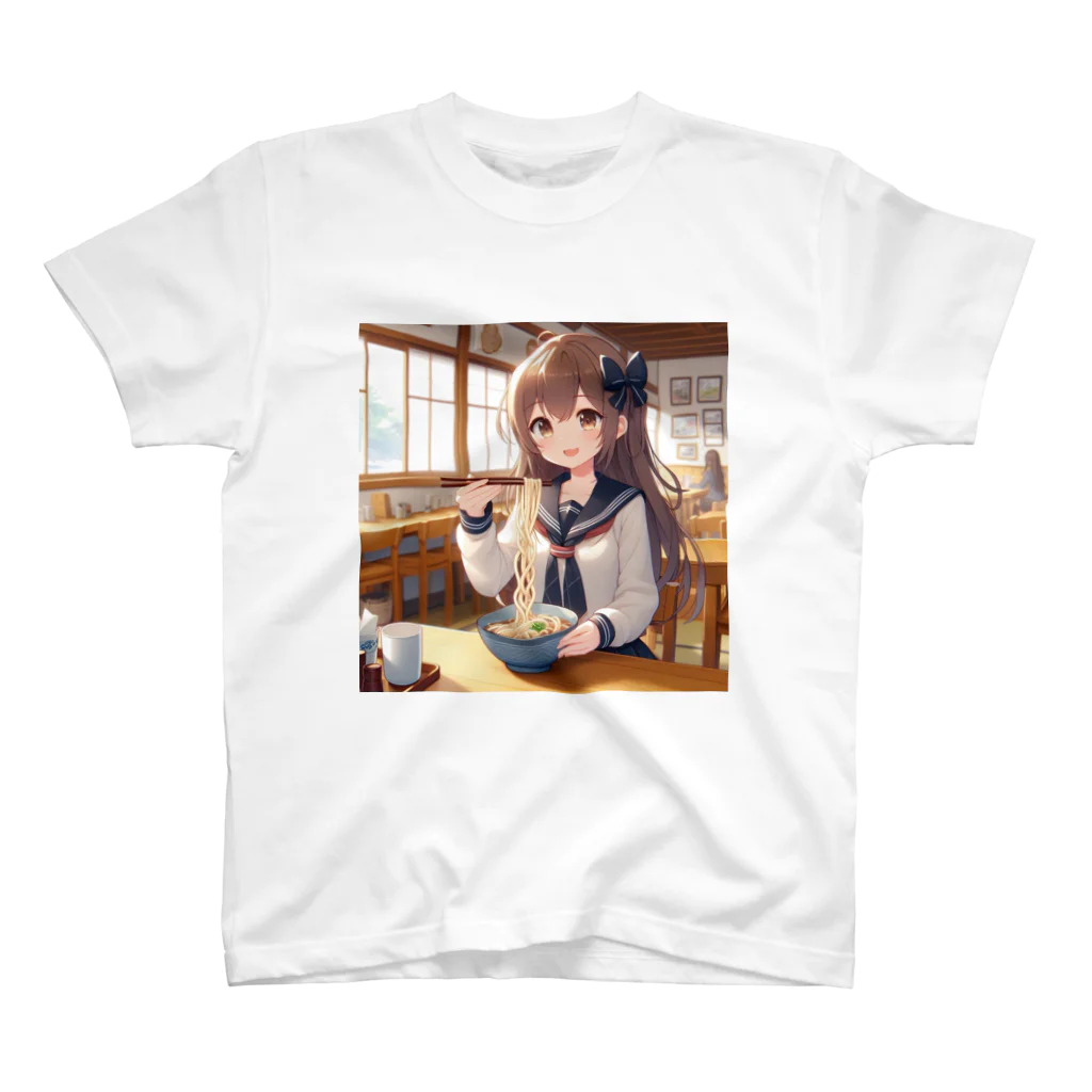 SWQAのうどんを食べるjk スタンダードTシャツ