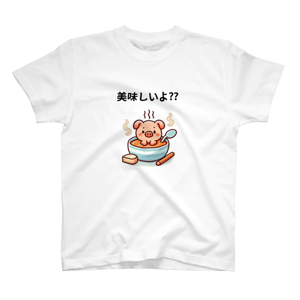 yu-zenの煮込み豚くん スタンダードTシャツ