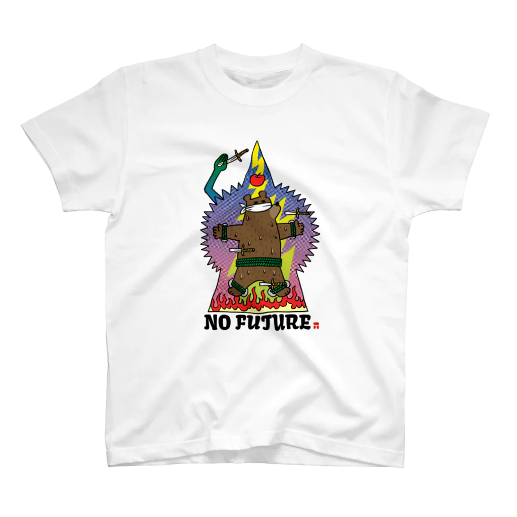 WOOOF!!!のNO FUTURE(目隠し) Regular Fit T-Shirt