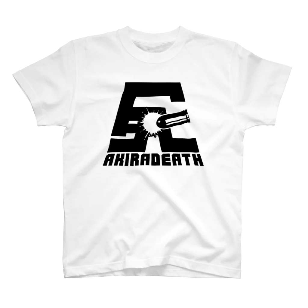 Coakira★核殺のAKIRADEATHロゴTシャツ（黒ロゴタイプ） Regular Fit T-Shirt