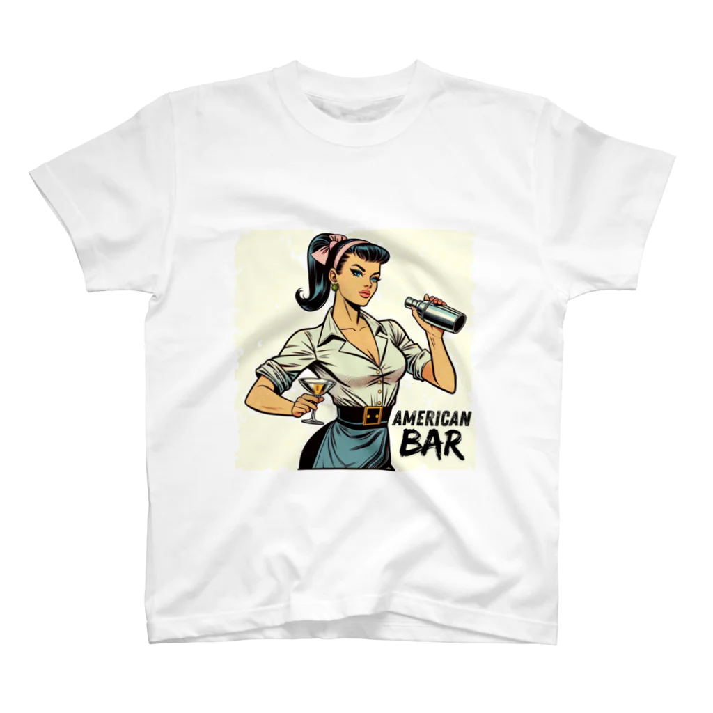 AMERICAN BARのアメコミ風バーテンダー Regular Fit T-Shirt