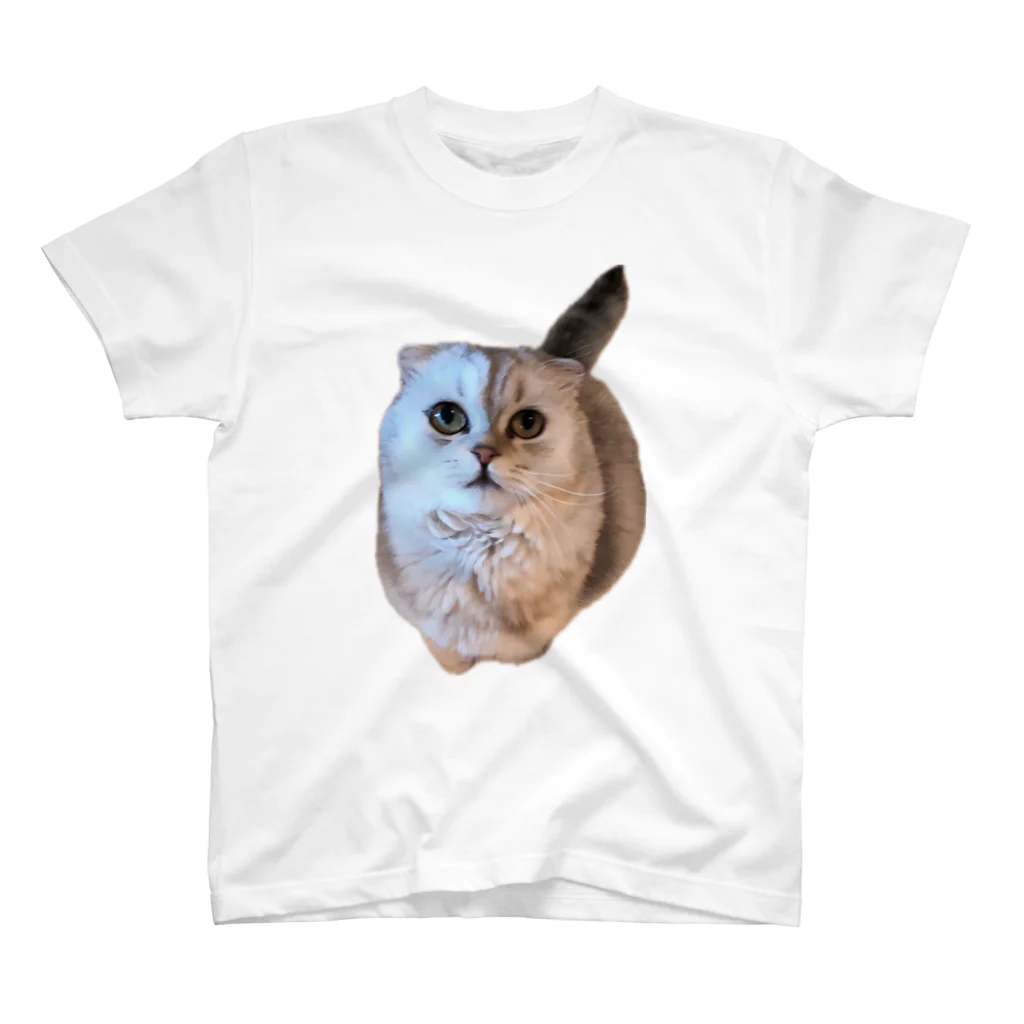 いらっしゃいませのフクロウみたいな猫 スタンダードTシャツ