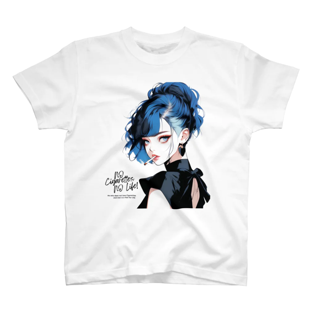 KUSUZINIA'S SHOPのSmoking Lady (Ver.2) Regular Fit T-Shirt