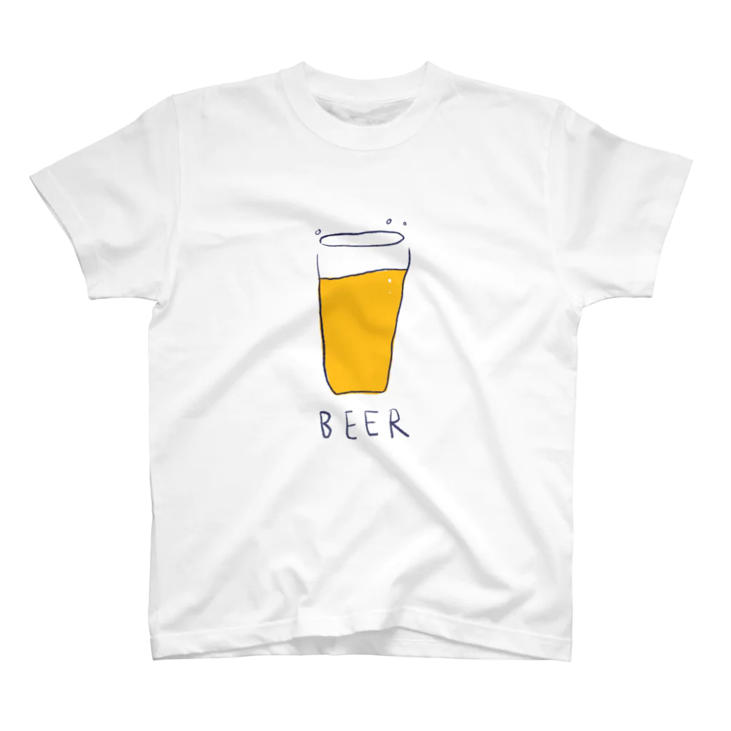 しろみさかなのBEER スタンダードTシャツ