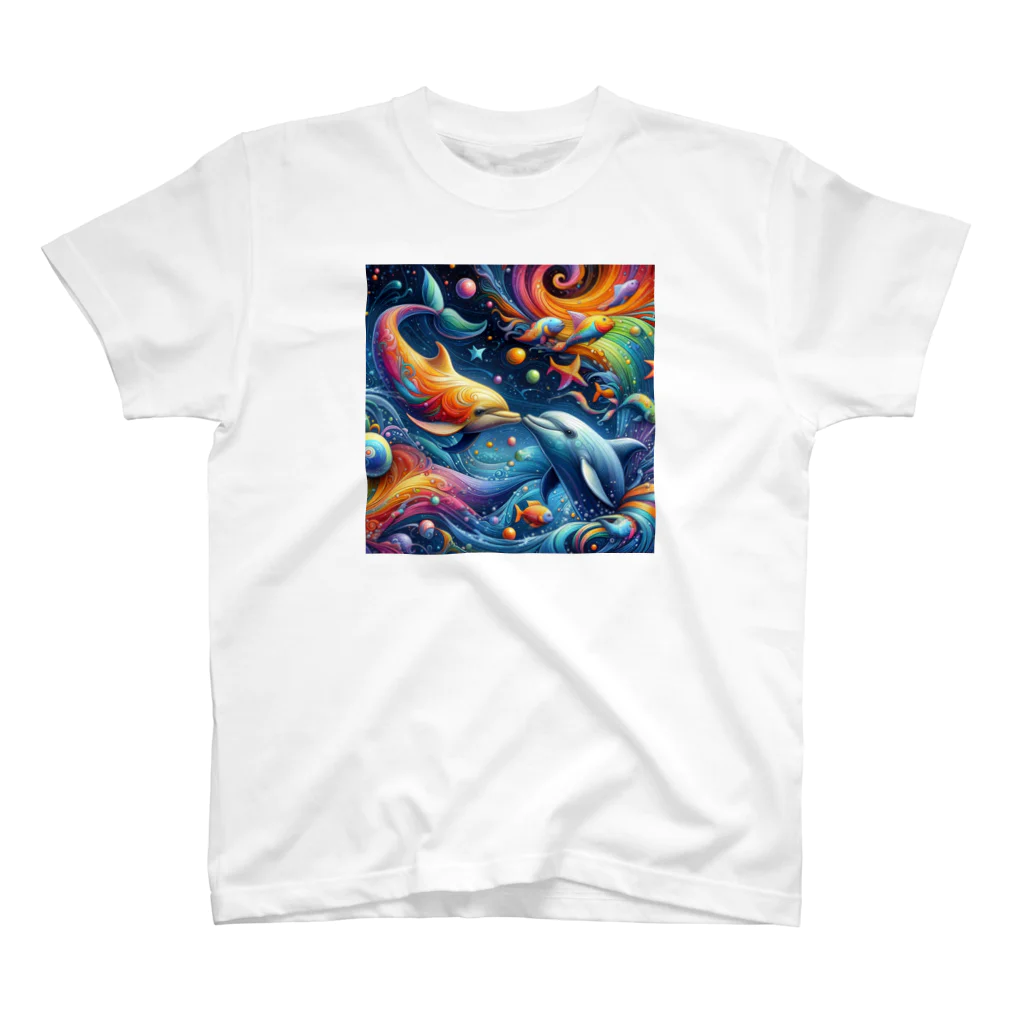 momoart8888のイルカの楽園🐬 スタンダードTシャツ