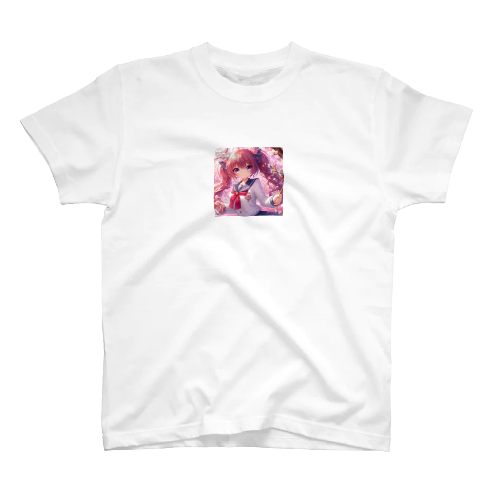 RUI_のオリジナルショップのかわいい女の子のキャラクターグッズ Regular Fit T-Shirt