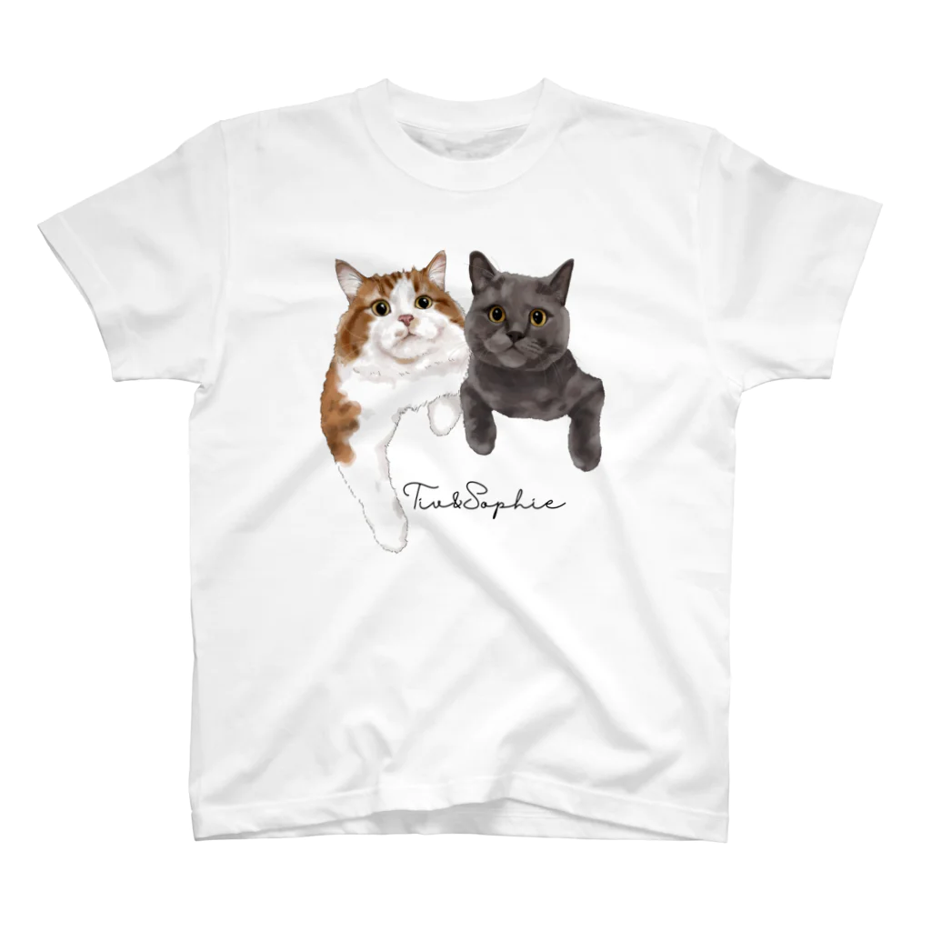 みきぞーん｜保護猫 ミッキー画伯と肉球とおともだちのsophie tiv Regular Fit T-Shirt