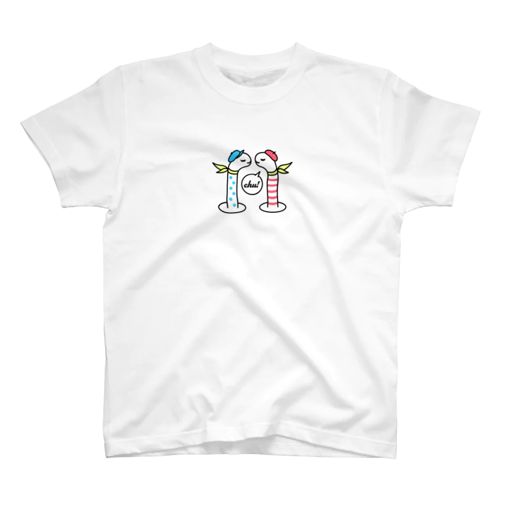 QROOVYの水族館のチンアナゴ　pat05 スタンダードTシャツ