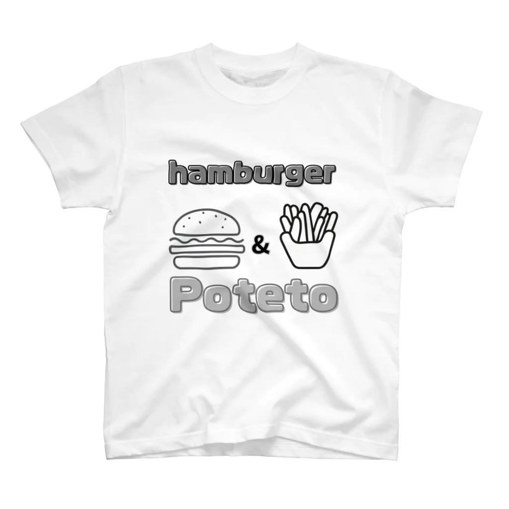 Moco_coのハンバーガーとポテト スタンダードTシャツ
