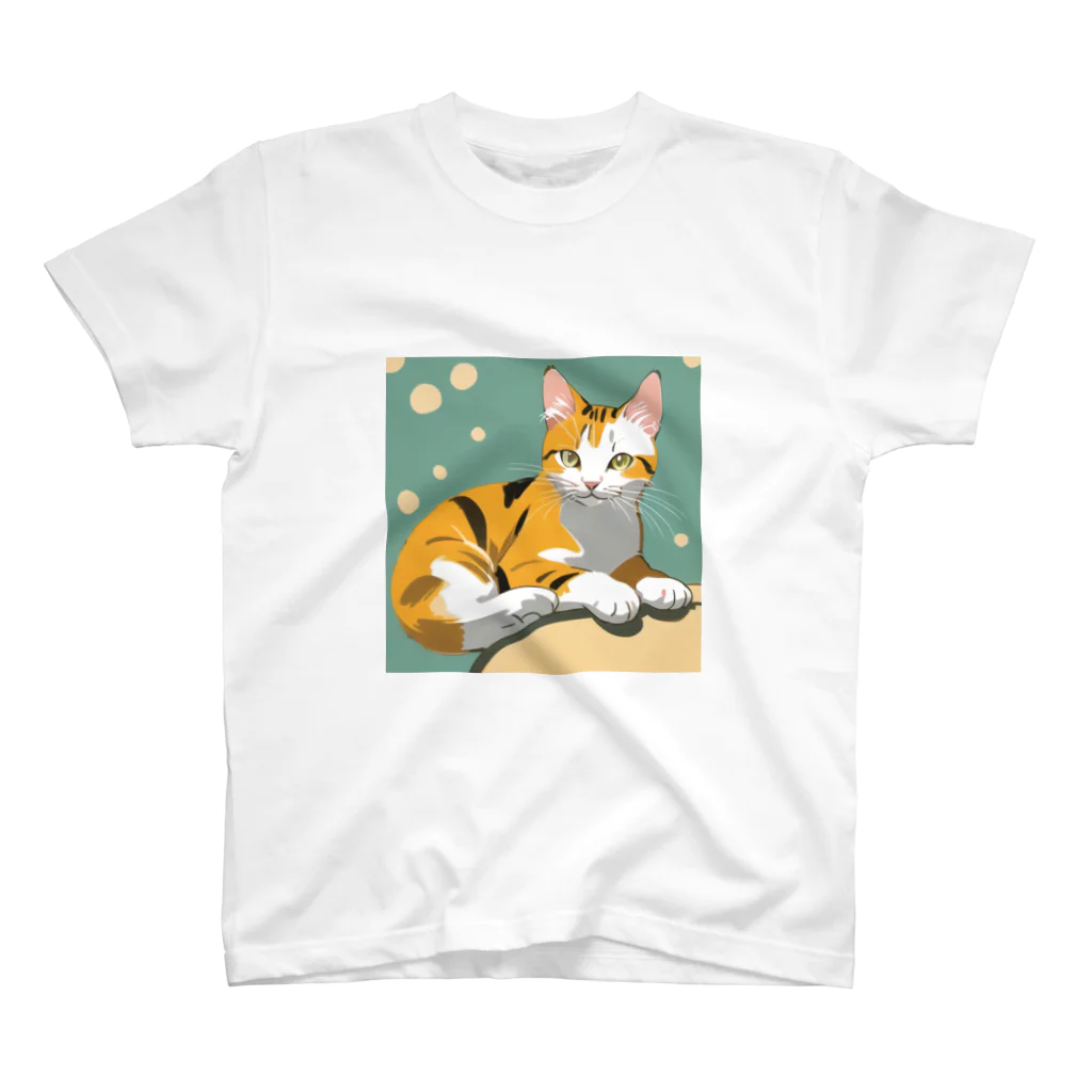 noa_Nostalgiaの三毛猫ちゃん スタンダードTシャツ