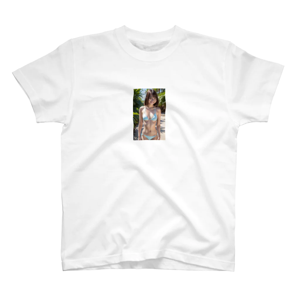 AIグラビア写真集の水着美女 Regular Fit T-Shirt