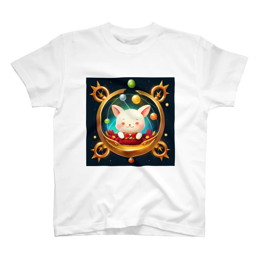 (^_^)はっぴーすまいるニコニコ『Happy Smile 2525』の金運もアガる⁉️ ピカピカのかわいいキャラ Regular Fit T-Shirt