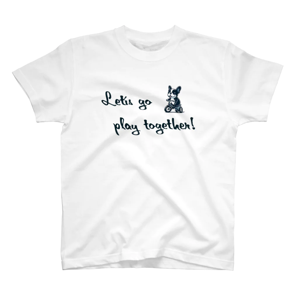 ブヒーズのLet’s go*frenchbulldog スタンダードTシャツ