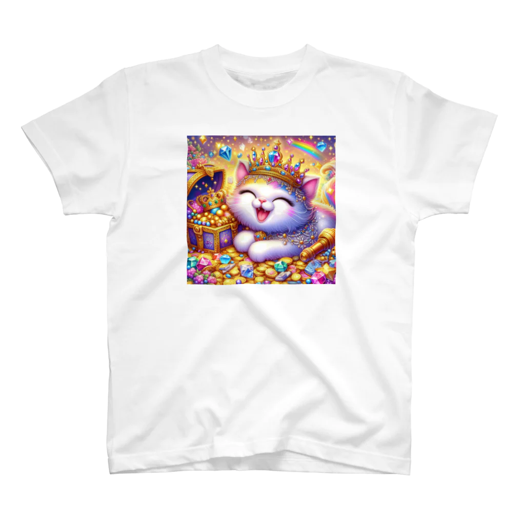 momoart8888の笑いが止まらない猫ちゃん🐈🩷 スタンダードTシャツ