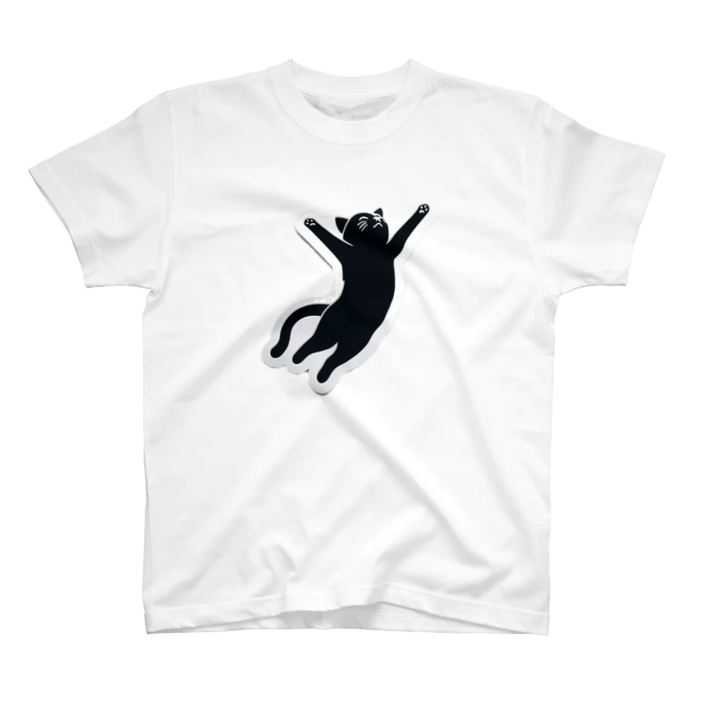 nakohito3の猫も空を飛びたい スタンダードTシャツ