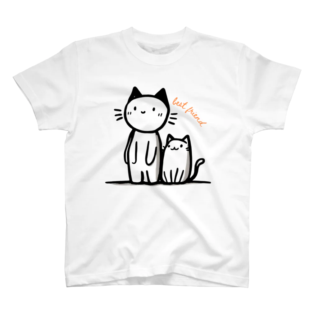 HappyFaceMarketの猫の親友ベストフレンド Regular Fit T-Shirt