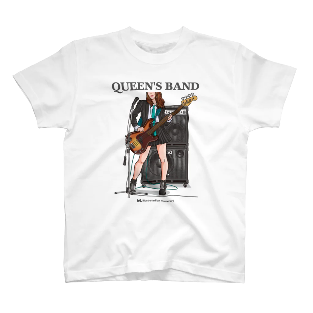 illustrator_HaLのBass〜Queen's Band Regular Fit T-Shirt