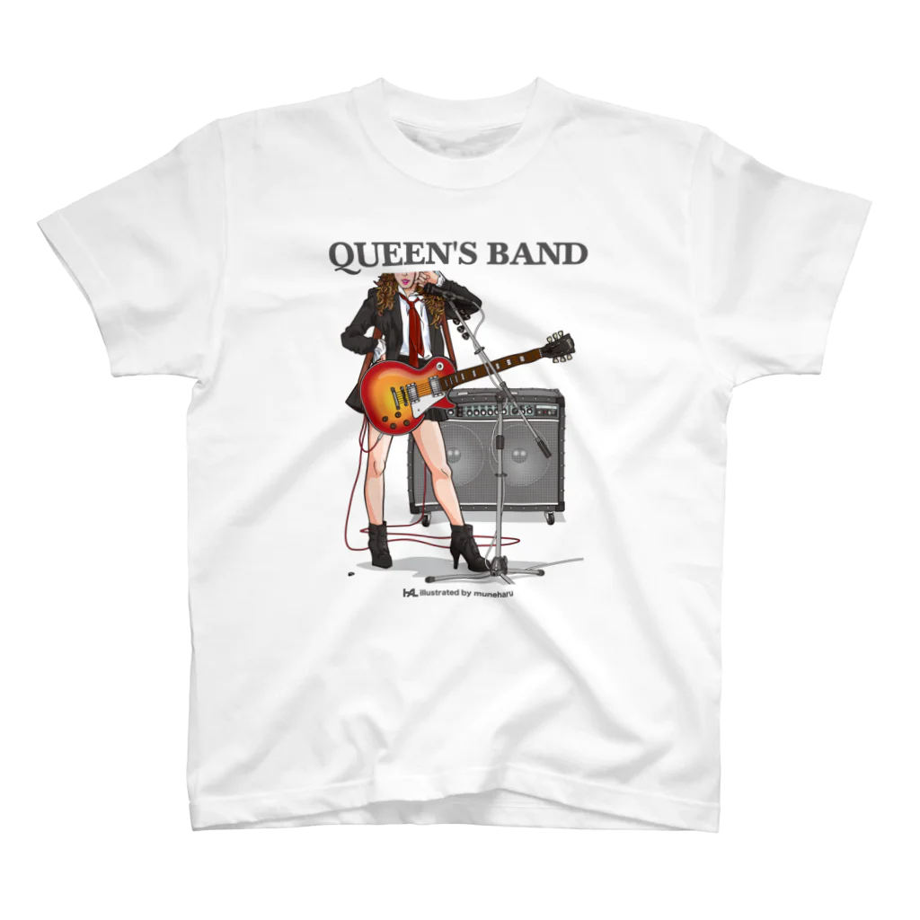 illustrator_HaLのGuiter〜Queen's Band Regular Fit T-Shirt