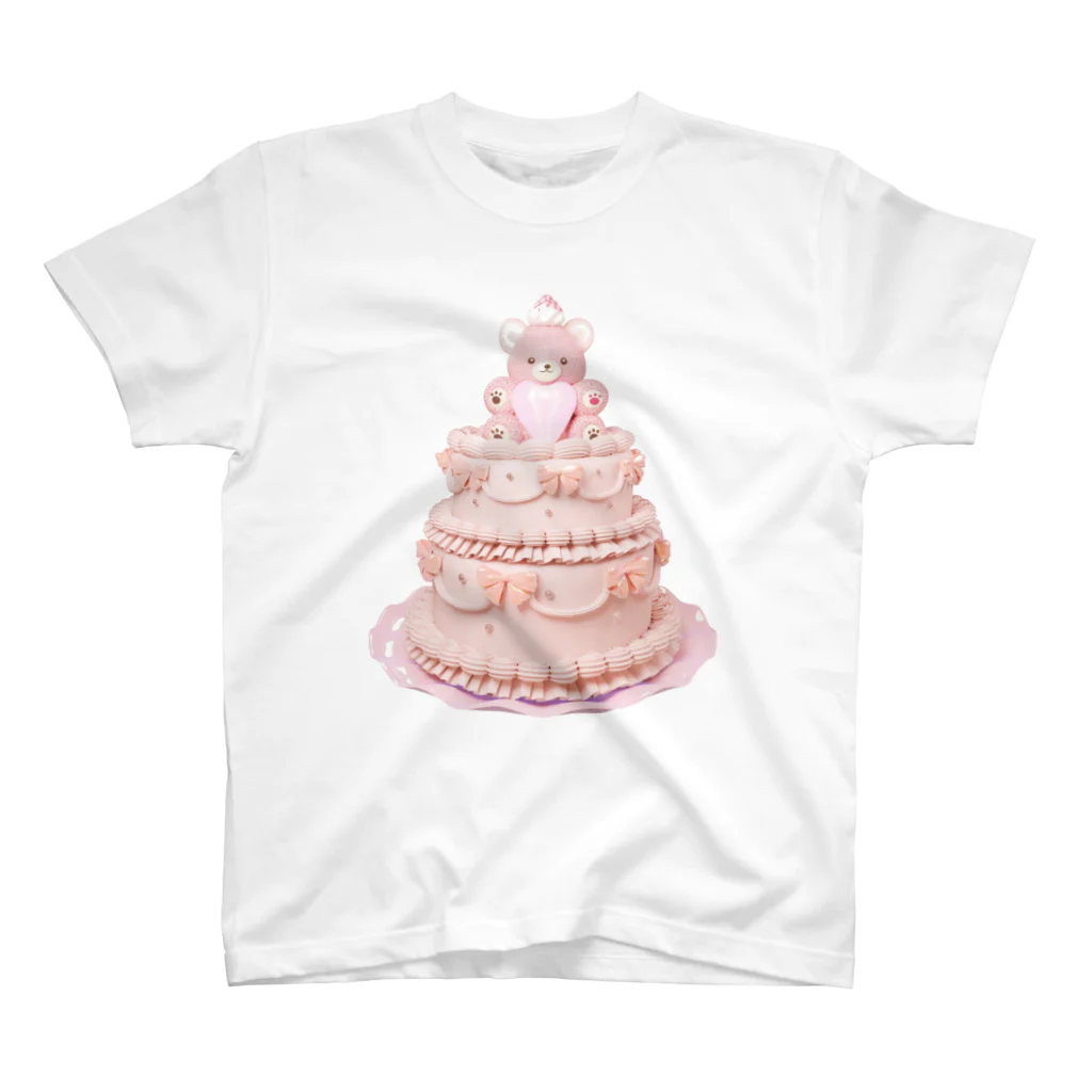 moom's shopのcake bear pink スタンダードTシャツ