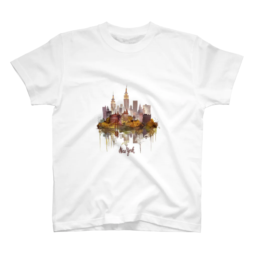 Chi3のニューヨークの幻想的な夜景 スタンダードTシャツ