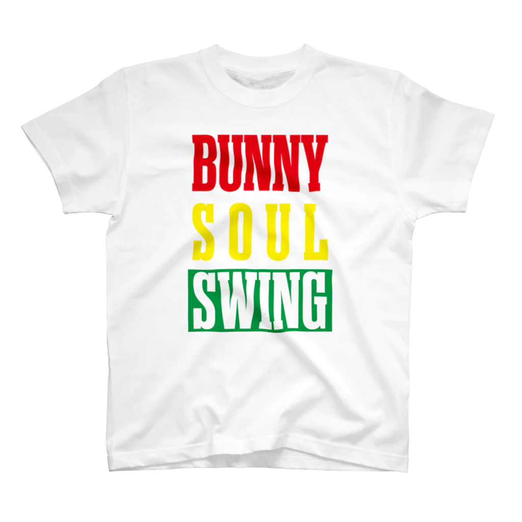 HoneyBunnyのBUNNY SOLE SWING(ラスタカラー) Regular Fit T-Shirt