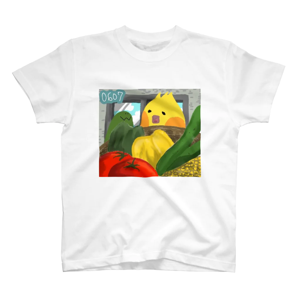 🐥ゆる(いイラストで生き物を)愛(でたい)の今日という日のためのTシャツ(6/7) スタンダードTシャツ