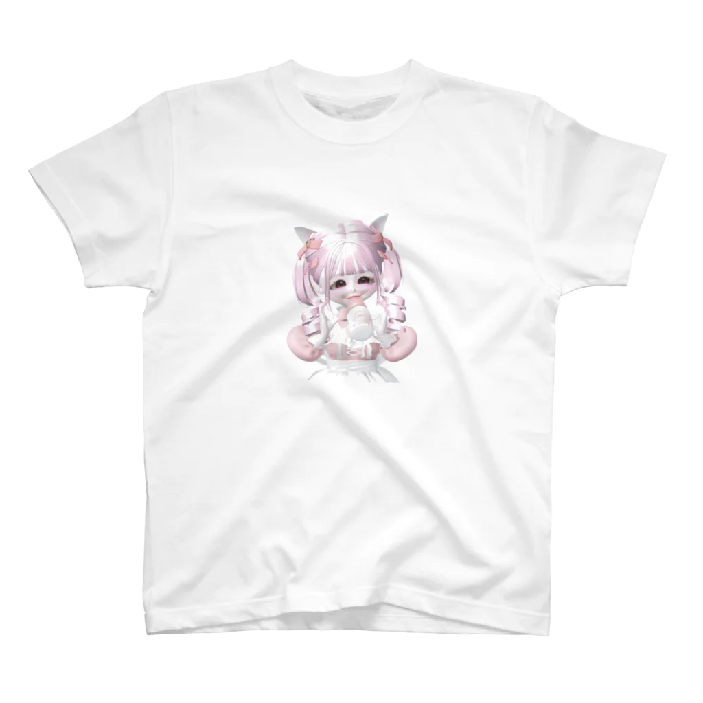 ねこばぶ♡ピンク系統のねこばぶ スタンダードTシャツ