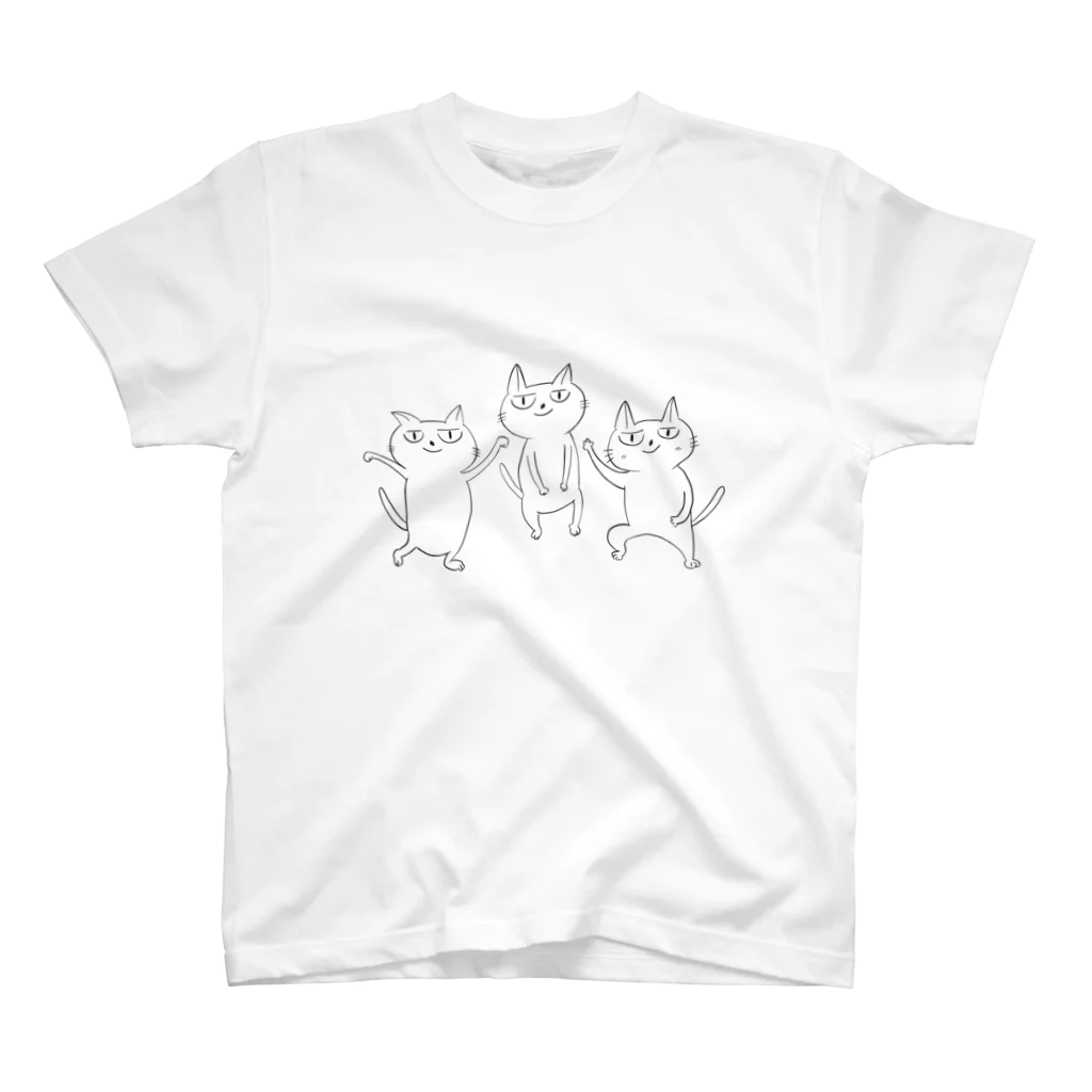 でんぼうの踊るねこ Regular Fit T-Shirt