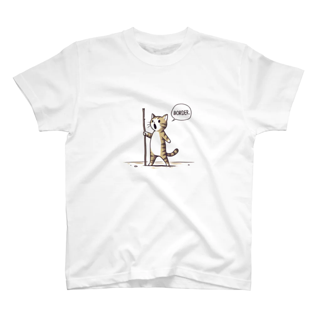 ねこ鉄道の棒だー猫 Regular Fit T-Shirt