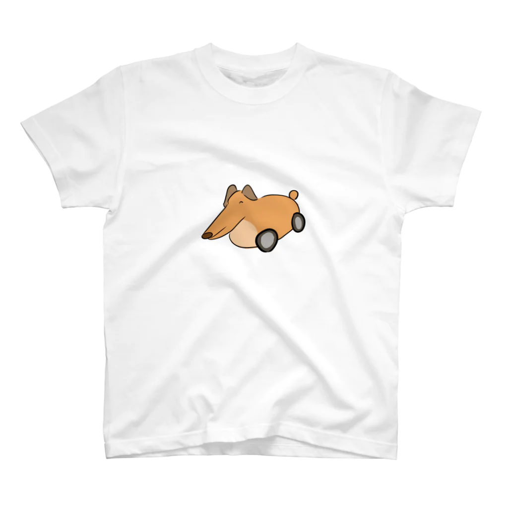 奥二重ちゃんはお金が欲しいのダックスフンドカー スタンダードTシャツ