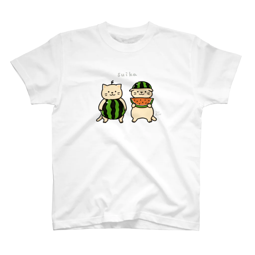 大村イスのスイカにゃんこ Regular Fit T-Shirt