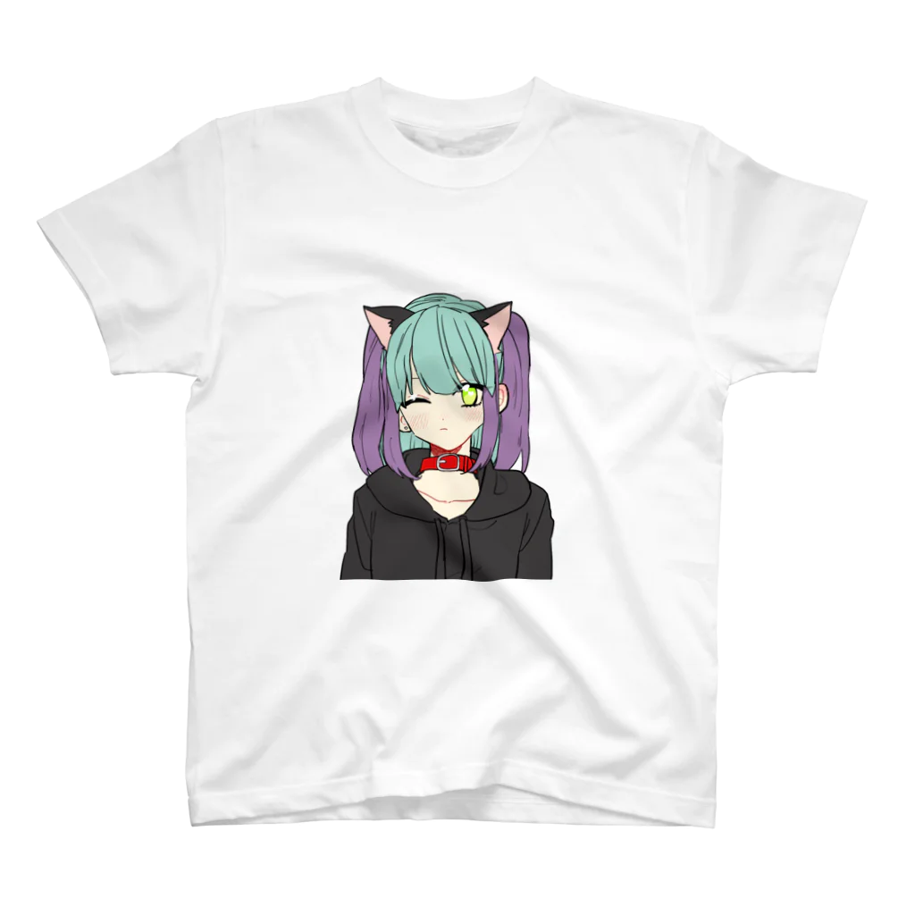 猫耳少女のレイン スタンダードTシャツ