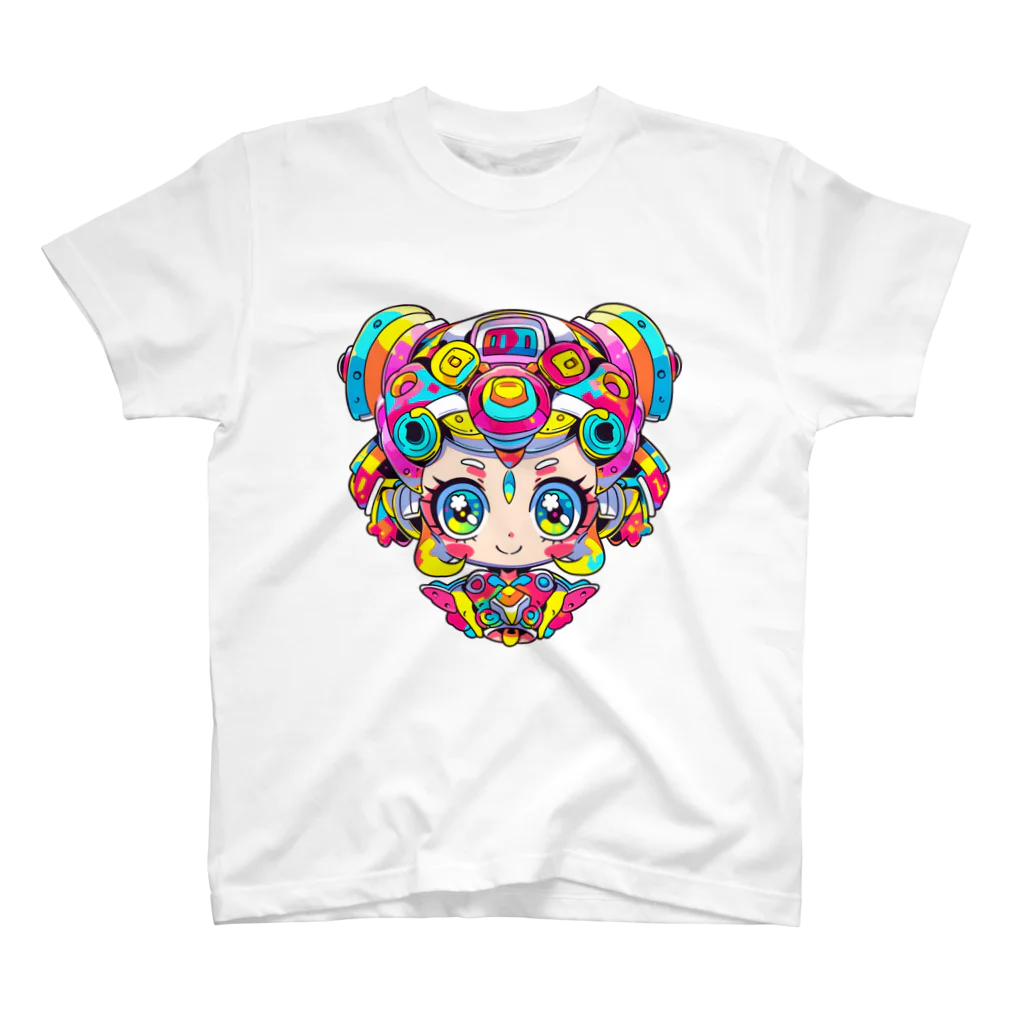 ナオキミのカラフルサイバーパンク少女 スタンダードTシャツ