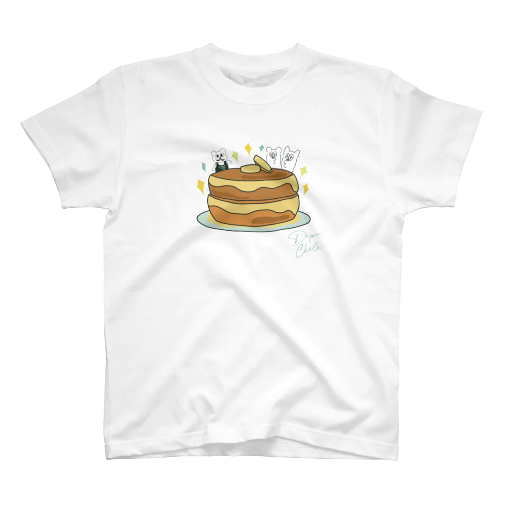 たつ🍤🍩のでっぷとちーる　パンケーキTシャツ スタンダードTシャツ