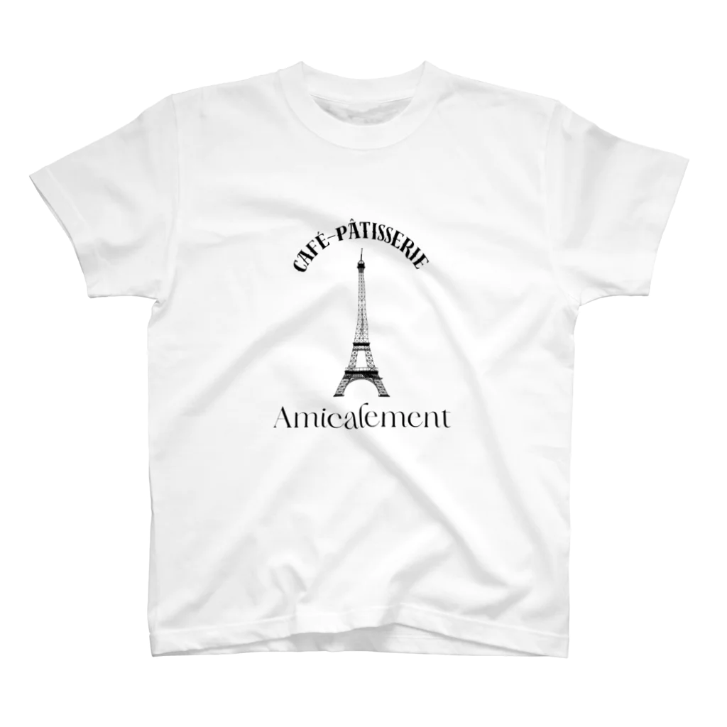 カフェ　パティスリー　アミカルモンのアミカルモン　モノトーン Regular Fit T-Shirt