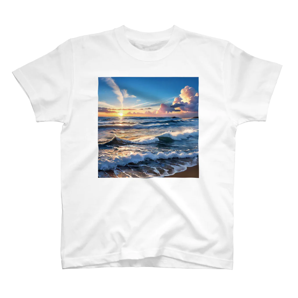 syaspの夏の海プリントTシャツ スタンダードTシャツ
