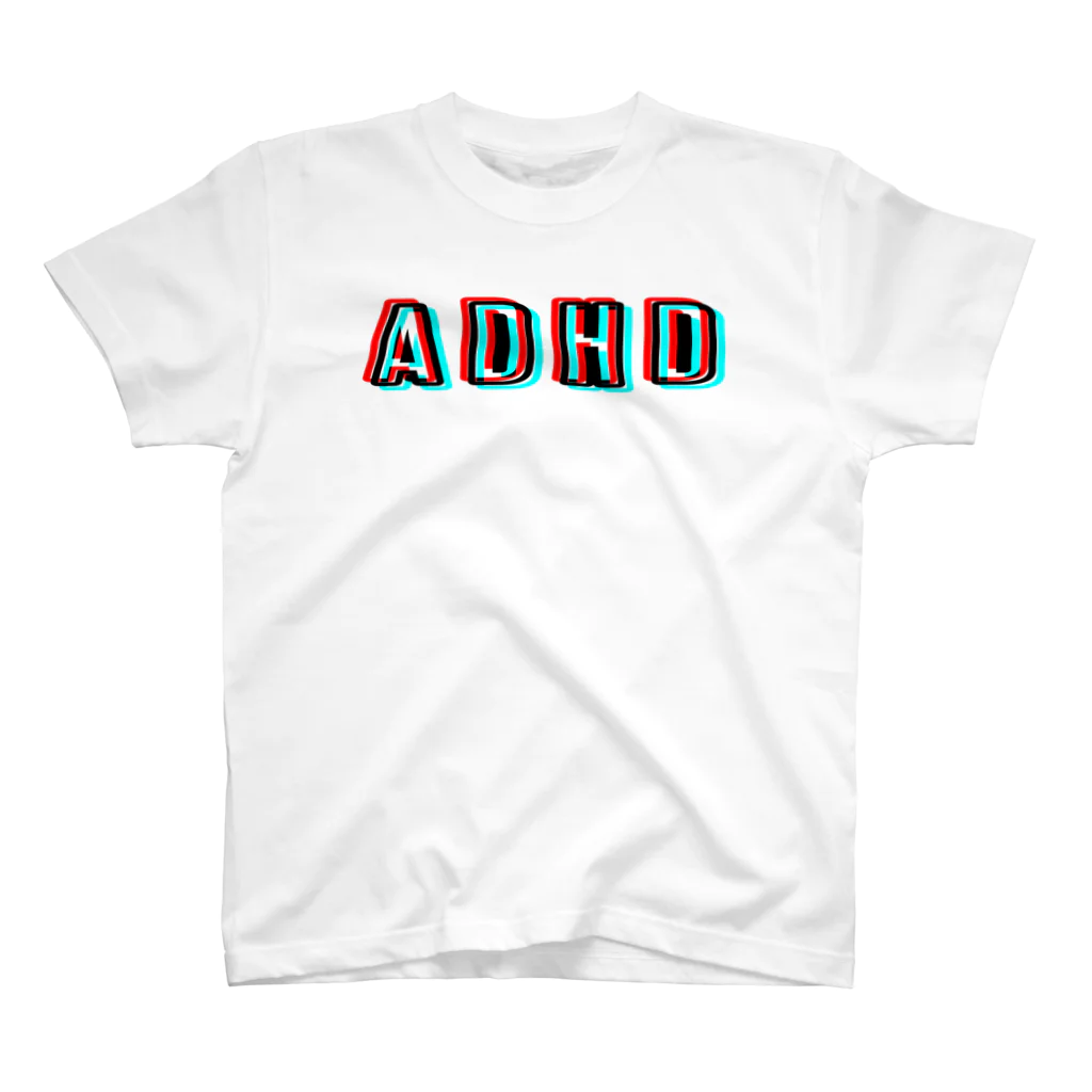 流行語Tシャツ倶楽部の【MBTIシリーズ？】ADHD Tシャツ[白] Regular Fit T-Shirt