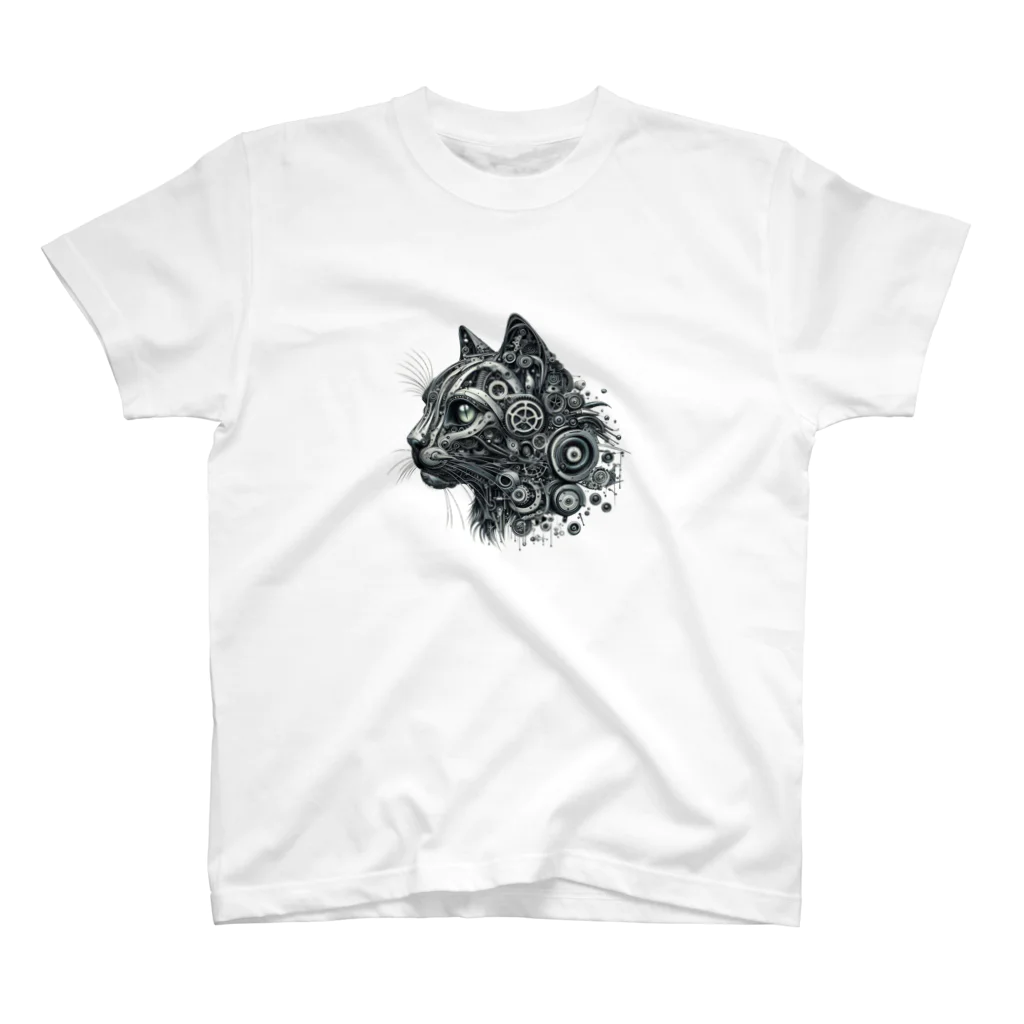 nekoもふの機械ねこ Regular Fit T-Shirt