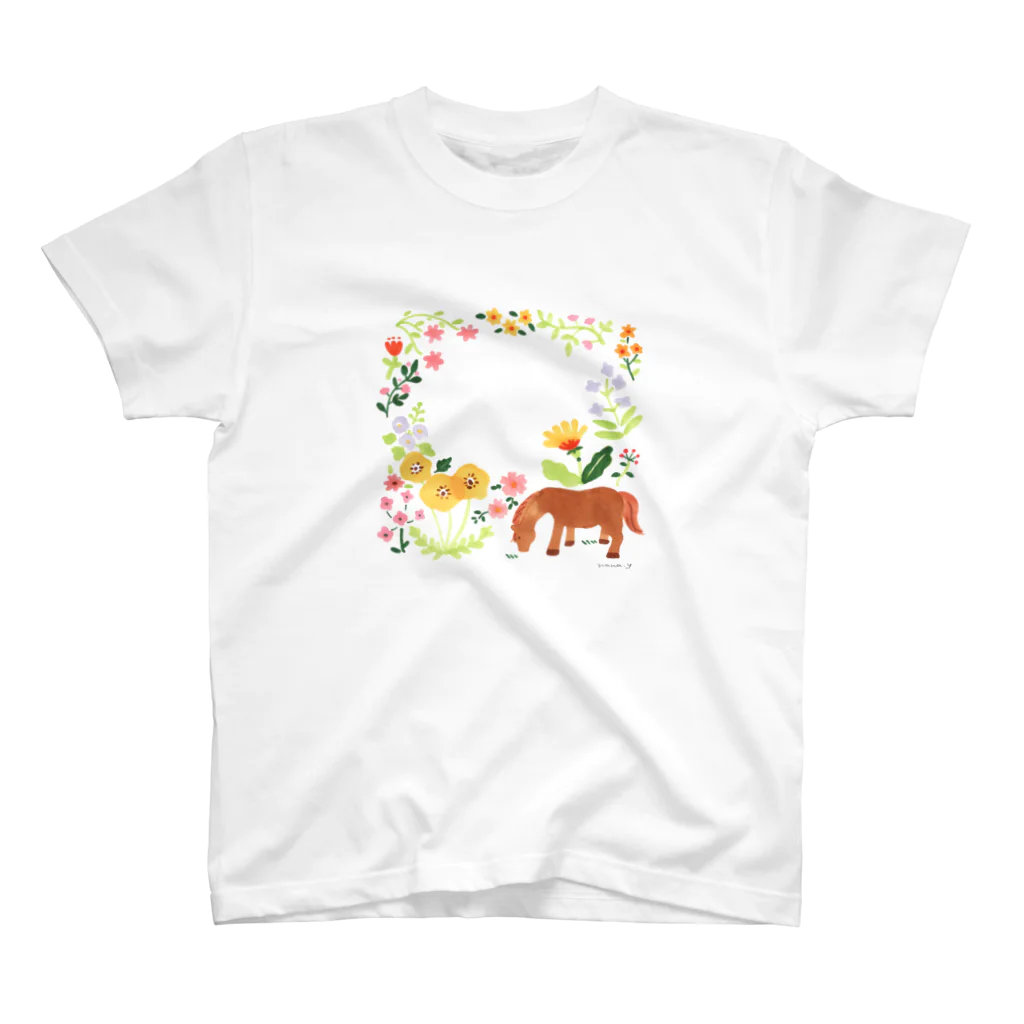 よしもとななのうまとお花 スタンダードTシャツ