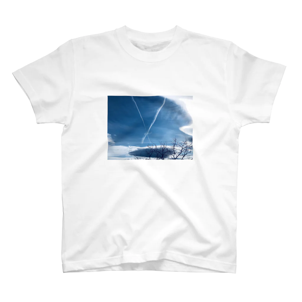 ふとけんのひこうき雲(文字あり) スタンダードTシャツ